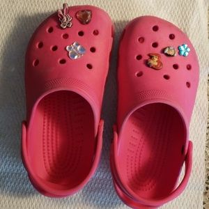 Girls Pink Crocs